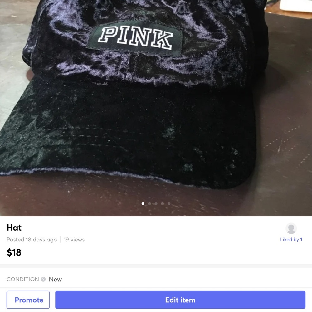 Velvet cap from pink